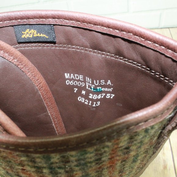 LL BEAN 16 inch Signature Wool Plaid Duck Boots 7 - Picture 11 of 11
